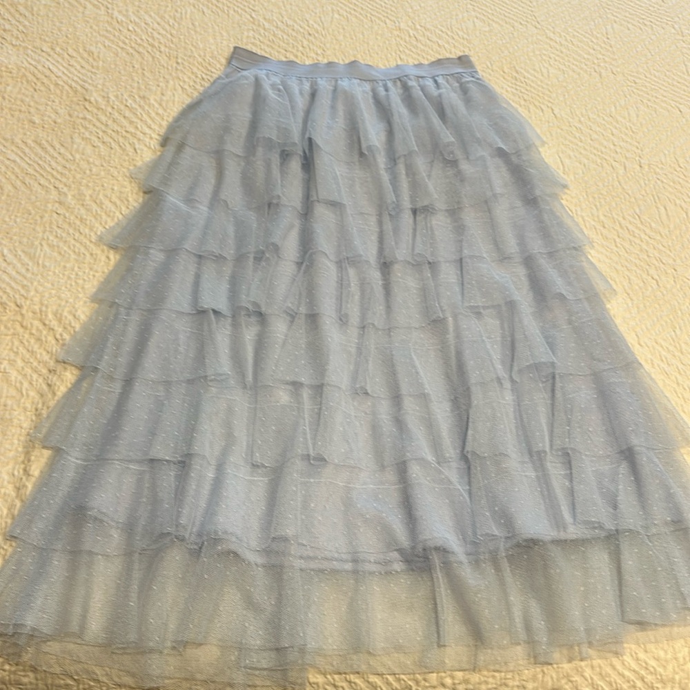 Anthropologie soft ethereal ruffle skirt